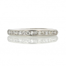 Vintage Platinum and Diamond Band Ring Image