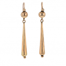 Antique Hollow Rose Gold Hanging Earrings Image