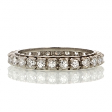 Vintage Diamond Platinum Eternity Band