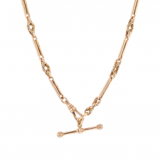 Rose Gold Victorian Watch Chain Necklace