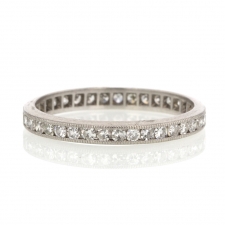 Vintage Diamond Eternity Platinum Ring Band Image