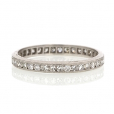 Vintage Diamond Eternity Platinum Ring Band