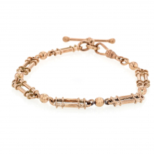 Vintage Trombone Link Rose Gold Bracelet Image