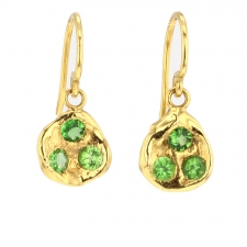 Green Garnet 18k Gold Earrings