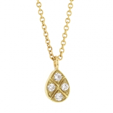 Teardrop Necklace with Diamonds