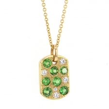 Green Garnet and Diamond Necklace