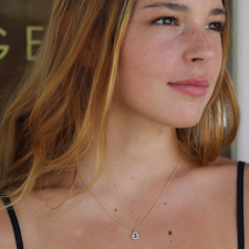 Grey Diamond Teardrop Necklace Image