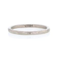 18k Palladium Hand Hammered Band Image