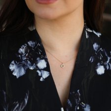 Grey Diamond Teardrop Necklace Image