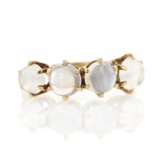 Vintage Four Round Moonstone Gold Ring