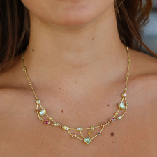 Tourmaline Sapphire Aquamarine Mosaic Necklace Image